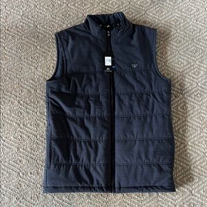 Travis Mathew Men's Black Quilted Performance Vest size Medium